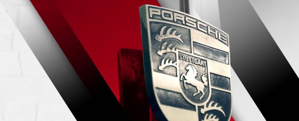 Porsche Emblem on Wall Backsplash