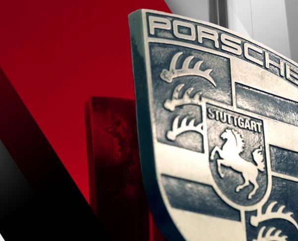 Porsche Emblem on Wall Backsplash