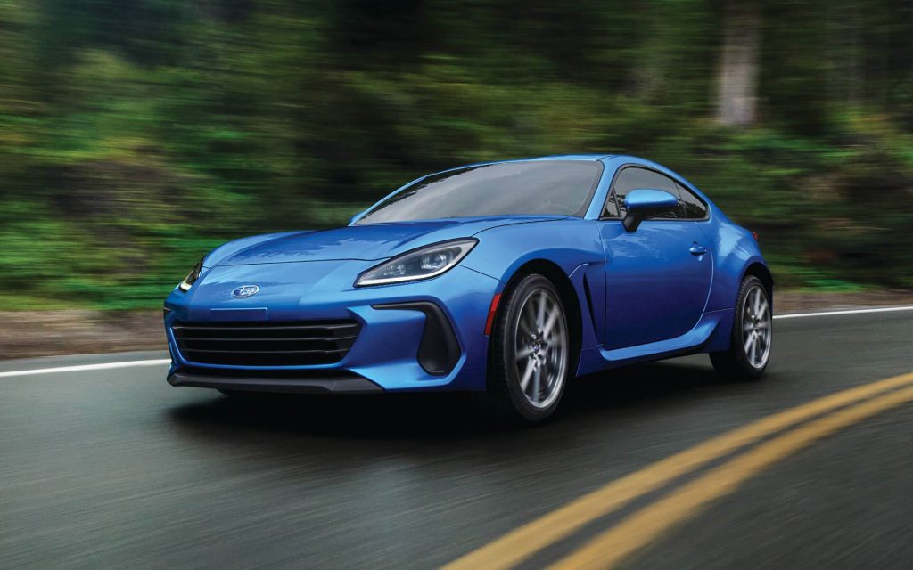 2022 Subaru BRZ World Rally Blue on Road