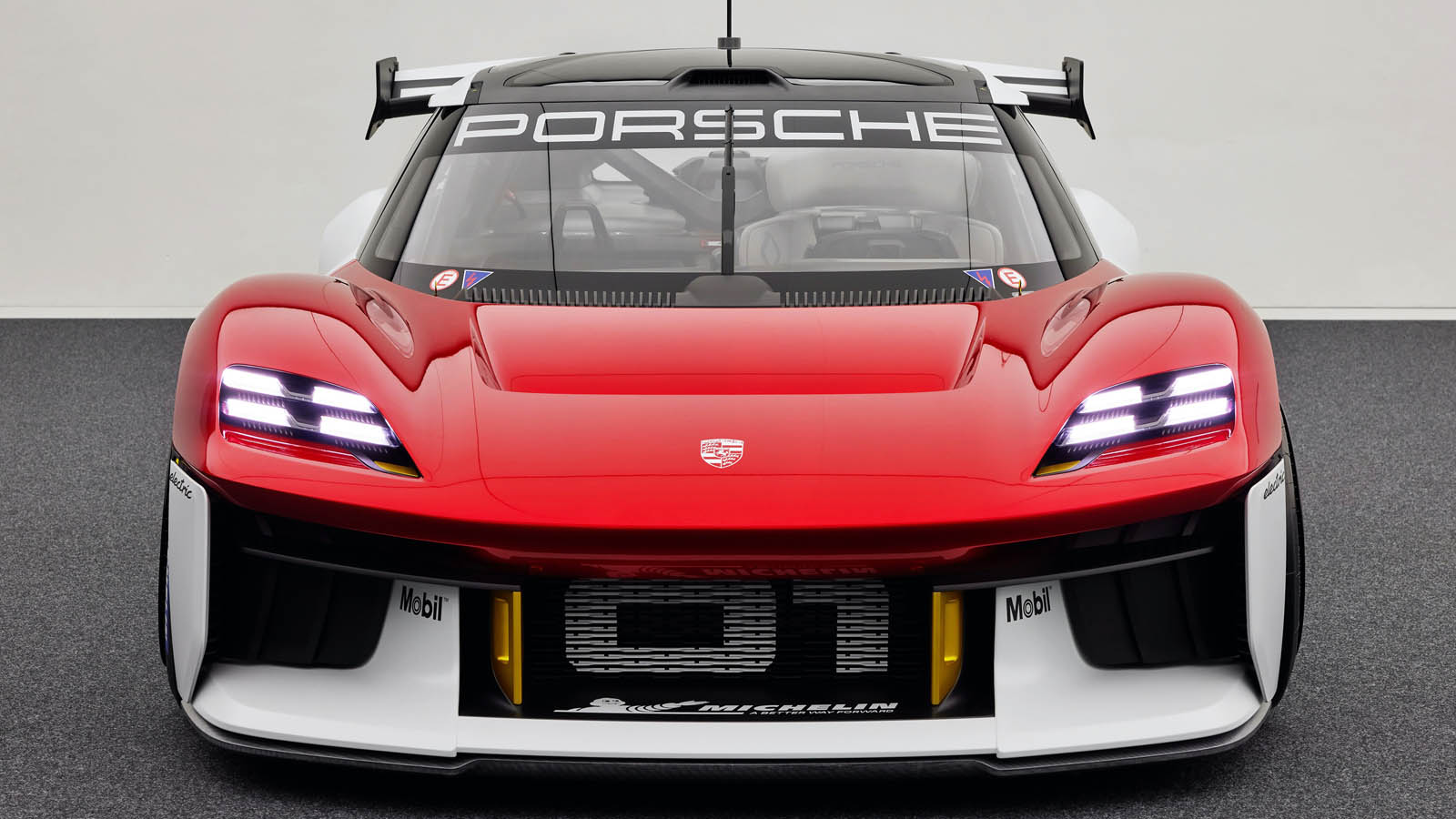 Porsche Mission R Concept Front End With Lights On